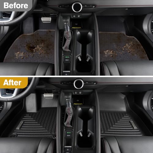 Floor Mats & Cargo Liner for 2026 Cadillac Vistiq 6 Seats Bucket Seats,TPE All Weather Protection Slush Floor Liner for Vistiq Accessories(Trunk Mat+Backrest Mat+Floor Mat) - size: 2026 Cadillac Vistiq Full Set