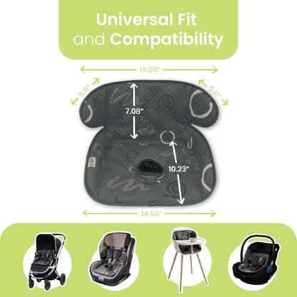 Piddle Pad 2-Pack, Potty Training Car Seat Protector, Toddler Car Seat Cover & Stroller Protector, Machine Washable Waterproof Car Seat, Anti-Slip, Universal Fit (Black) - color: Black