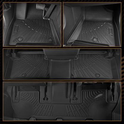 Naibeve Floor Mats for 2012-2017 Toyota Prius V - All Weather Custom for Toyota Prius V Floor Mats & Cargo Mat Waterproof Interior Accessories - size: 2)Prius V|2012-2017