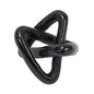 Creative Co-Op Modern Decorative Marble Link Knot, Black - color: Black