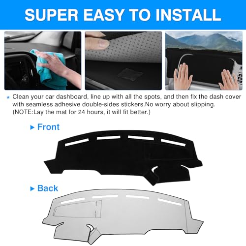 Autorder Dashboard Cover Mat for 1999-2004 Ford F250 F350 F450 Super Duty Accessories Dash Cover Upgrade Velvet Dash Mat Sunshade Glare UV Rays Protector - size: 1999-2004 F250 F350 F450