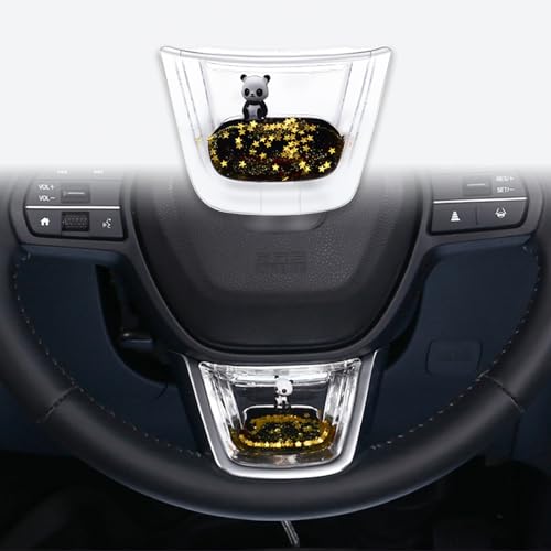 KUSTSOSF for Honda CRV CR-V Accord Civic11th Gen 2022-25 Steering Wheel Cover Trim Center Consoles U Type Frame Trim Interior Decoration Fit Sedan Hatchback LX EX EX-L Sport Touring(Black Gold) - color: Black Gold
