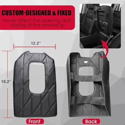 Center Console Cover for Toyota Tundra 2014-2021 - Comfort Armrest Lid Cover for Toyota Tundra Interior Accessories 2021 2020 2019 2018 2017 2016 2015 2014 (Bucket Seat ONLY) - size: 5) 14-21 |Tundra| Black,Regular Thick Size