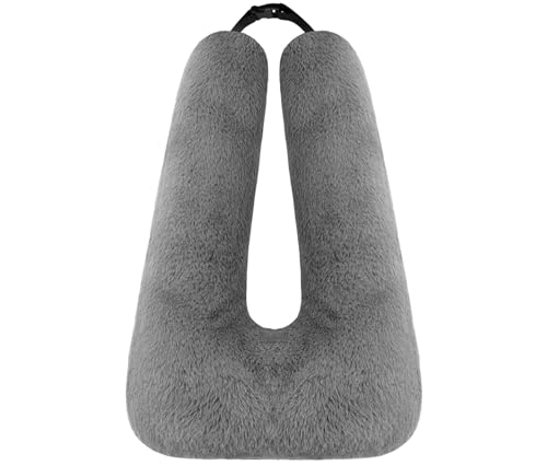 Travel Pillow, Car Pillow for Kids & Adults - Ergonomic Travel Pillows Sleeping Aid for Neck & Body Support, Car Travel Essentials Pillow on Road Trips-Gray - color: Gray
