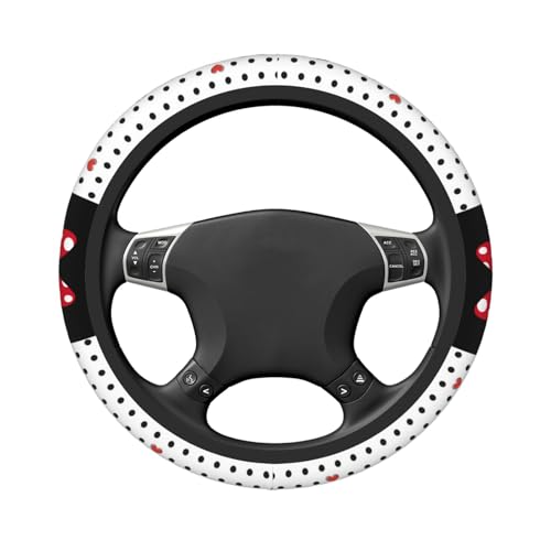 Cute Polka Dot Steering Wheel Cover Universal 15 Inch Car Accessories Protector for Women Men - color: Cute Polka Dot-20
