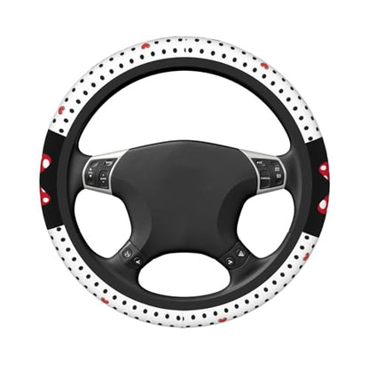 Cute Polka Dot Steering Wheel Cover Universal 15 Inch Car Accessories Protector for Women Men - color: Cute Polka Dot-20
