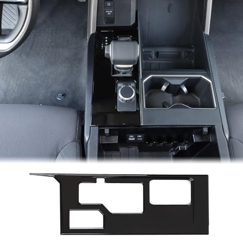 Aunginsy Central Control Gear Shift Panel Trim Cover Compatible with Toyota Tundra/Sequoia 2022-2024 Truck Gear Shifter Console Anti-Scratch Panel Frame Decorative Sticker Protection ABS Accessories - color: Piano Black, size: Without 4WD