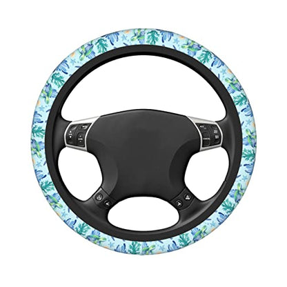 Sea Turtle Steering Wheel Cover Anti-Slip,Sweat Absorption Universal 15 inch Steering Wheel Covers Cute car Accessories for Men Women - color: 1