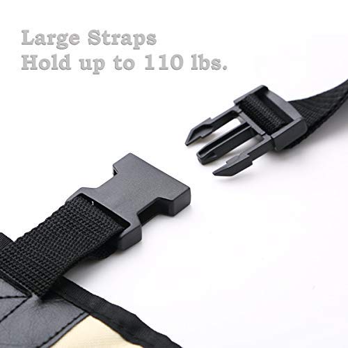 Pet Magasin Bench Car Seat Cover Dog Car Seat Protector 100% Waterproof Heavy Duty Pet Nonslip Hammock Black 58” x 54” Universal Fit for Cars SUVs and Truck