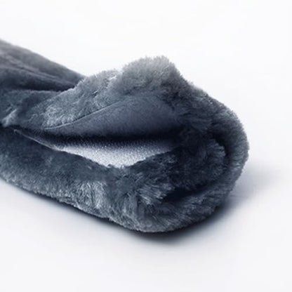 Soft Faux Fur Universal Fit Seatbelt Cover Car Truck SUV Airplane Seat Belt Shoulder Pad for Carmera Backpack Straps Neck Cushion Protector 2 Pack 10.5in Dark Blue Grey