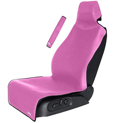 Gorla Gear Pink Premium Universal Fit Waterproof Stain Resistant Car Seat Cover Neoprene Non-Slip Bucket Seat Dog Sweat Proof Protector Save Your Leather Cloth Seats Automotive Van Truck SUV Sedan - color: Pink