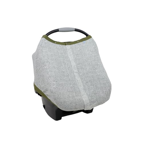 Little Unicorn Baby Car Seat Canopy | Soft & Breathable Muslin Fabric | Magnetic Closure Cover & Universal Fit | for Protection & Privacy | Nursing Cover (Green Seed) - color: Green Seed