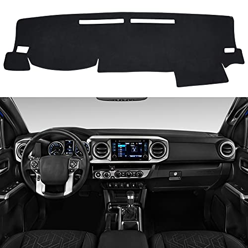 Dashboard Dash Board Cover Mat Carpet Compatible with Toyota Tacoma 2016-2023 - style: Fit for 2016-2021 Toyota Tacoma