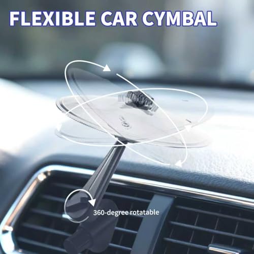 KENTIX Car Cymbal Air Vent Ornament, Mini Cymbal for Car Vent with 360 Rotatable Head, Cute Crash Cymbal, Creative Interior Accessories for Vehicle