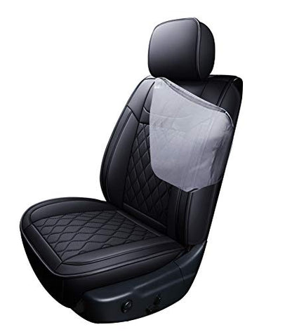 Huidasource Grand Cherokee Seat Covers, Waterproof Leather Customized Car Seat Cushion Covers, Full Set Seat Protectors Compatible with Jeep Grand Cherokee 2011-2022 (5 Pcs Full Set/Black) - color: Full Set/Black, size: Old Version