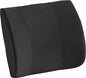 nova Lumbar Back Support Cushion – Contoured High-Density Foam Back Pillow for Office Chair, Car, Plane & Wheelchair – Adjustable Strap, Removable Washable Cover, Black (14” x 13”) - color: Black