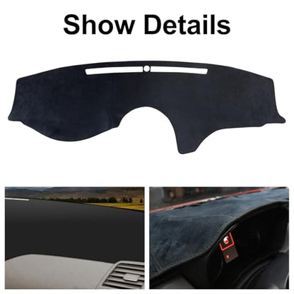 Dashboard Cover Mat for Lexus 2007-2012 ES ES240 ES350 Accessories Black Flannel Material Anti-Slip Dash Cover Mat Sunshade Glare UV Rays Protector - size: for Lexus 2007-2012 ES