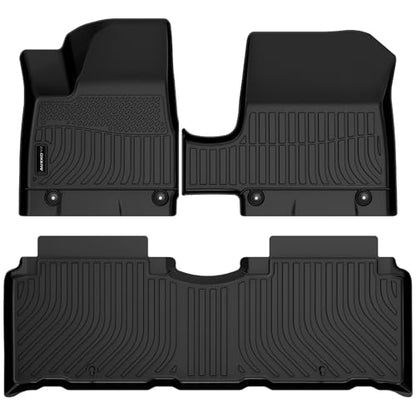 Auxko All Weather Floor Mats for 2026 2025 Hyundai IONIQ 5 SE/SEL/SE Standard Range (Exclude XRT & Limited) Unmovable Console TPE All Season Accessories Odorless Anti-Slip - size: ioniq 5 not limited|2025-2026|floor mats