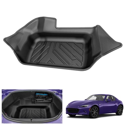Powerty Trunk Mat for Mazda MX-5 Miata 2016-2025 2026 Accessories, All Weather Cargo Mat TPE Cargo Liner Replacement for Rear Trunk,Black - size: Cargo Mat｜For｜16-25｜Mazda MX-5 Miata