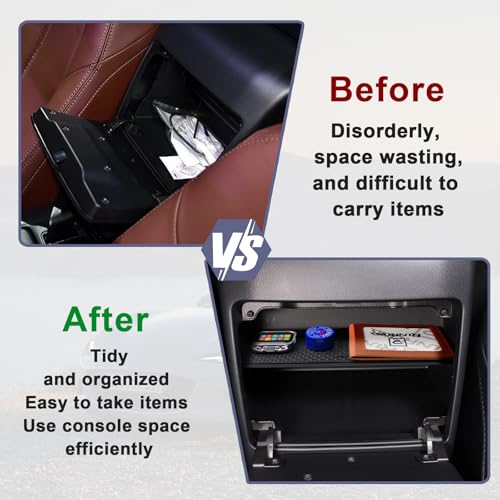 RUNROAD Center Console Organizer Dividers Compatible with Mazda MX-5 RF Miata 2016-2026 Accessories, Insert Compartment Tray Glove Box Armrest Storage Organizer MX5 Console Divider