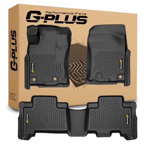 G-PLUS Floor Mats for Toyota 4Runner 2013-2024/Fit for Lexus GX460 2014-2023, TPE Custom Fit All Weather Floor Liners,Front & 2nd Row 4 Runner & GX460 Car Mats - size: 13-24|Fit Toyota 4Runner|3PCS