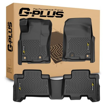 G-PLUS Floor Mats for Toyota 4Runner 2013-2024/Fit for Lexus GX460 2014-2023, TPE Custom Fit All Weather Floor Liners,Front & 2nd Row 4 Runner & GX460 Car Mats - size: 13-24|Fit Toyota 4Runner|3PCS