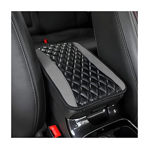 Car Center Console Cushion Pad, Universal Leather Waterproof Armrest Seat Box Cover Protector,Comfortable Car Decor Accessories Fit for Most Cars, Vehicles, SUVs (Gray) - color: Gray