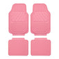 Heavy Duty Rubber Floor Mats, Durable All Weather Pink Car Mats for Women, Girly, Universal Waterproof Floor Mats for Sedan, SUVs, Truck, Vans Set of 4
