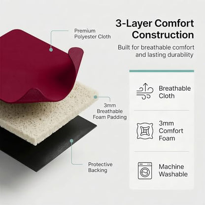 FH Group Pair Set Flat Cloth Car Seat Covers- Universal Fit for Trucks, SUVs, and Vans (Burgundy/Black) FB050102 - color: Burgundy