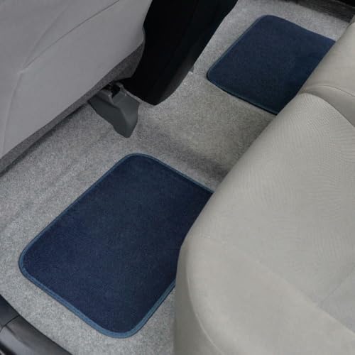 Front & Rear Carpet Floor Mats Set Auto Car Suvs Fits Truck-Blue Vacuum or Use Soap and Water-Maintenance MT-100-BL 901-87405