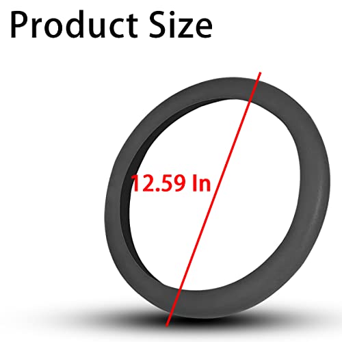 Car Silicone Steering Wheel Cover, Soft Anti-Slip Auto Steering Wheel Protector Fit 14 Inch, Universal Vehicle Interior Accessories for Cars, SUVs, Trucks, and Vans (Black) - style: Black