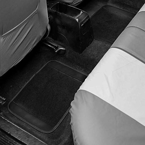 FH Group Car Floor Mats - Carpet for Cars, Universal Fit Automotive All Purpose Car Protector Mat for Most Sedan, SUV, Truck Floor Mats Black - color: Black - Faux Leather