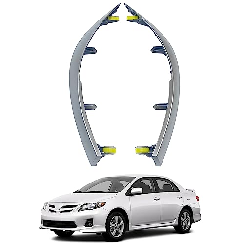 2Pcs Car Upper Central Dashboard Cover Trim Strip Compatible with 2009 2010 2011 2012 2013 Toyota Corolla Replaces# 55436-12040 55436-02330 55435-02370 Left & Right Side Dash Board Strips