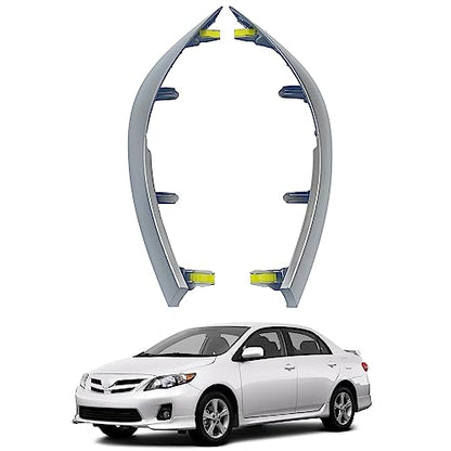 2Pcs Car Upper Central Dashboard Cover Trim Strip Compatible with 2009 2010 2011 2012 2013 Toyota Corolla Replaces# 55436-12040 55436-02330 55435-02370 Left & Right Side Dash Board Strips
