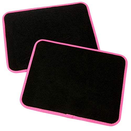 BDK 4-Piece Design Carpet Floor Mat Set - (Hawaiian Flower Pink) (Licensed Products, Secure Backing) - color: Hawaiian Flower Pink