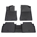 HAFIDI® All Weather Floor Mats for Kia K5 2021-2026 (Only FWD Models) & Hyundai Sonata & Sonata Hybrid Car Floor Liners, Fits 1st & 2nd Row Full Set TPE Custom Accessories, Black - style: 4) For K5 2021-2026 Floor Mats
