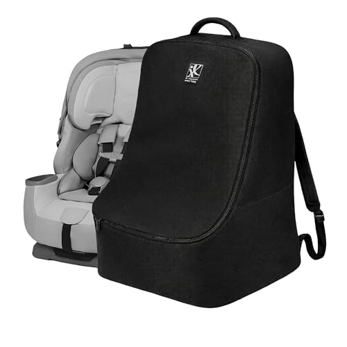 J.L. Childress Padded Backpack Car Seat Bag - Car Seat Travel Bag for Airplane, Cover Fits Most Baby & Infant Carriers & Boosters, Airport Accessories for Gate Check or Baggage Check - Ultimate, Black - color: Black, size: Ultimate