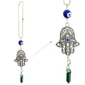 LUCKBOOSTIUM Hand Protection Amulet Evil Eye Car Rearview Mirror Hanging Ornament Charms Accessories Good Luck Charms - (2"x11" Malachite Green) - color: Malachite Green