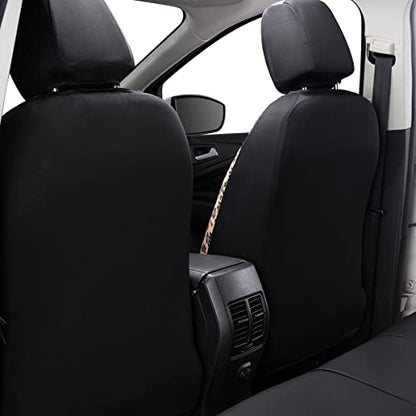Flying Banner car seat Covers Protects Leopard Printing Velvet Faux Leather Carbon Fiber Front Pair Carbon Fibre (Leopard Black, Front Pair) - color: Leopard Brown Black, size: Front Pair -- 2PCS