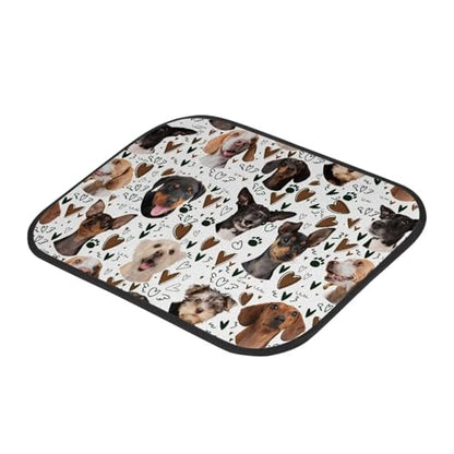 Dogs White Car Floor Mats Universal Auto Front Rear Floor Foot Mats Anti-Slip Car Mat Full Set of 4 Pieces Carpet - color: Dogs White