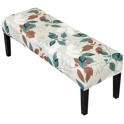 FUANGUI Floral Bench Cover,Stretch Dining Bench Cover for bedrooms, Living Rooms, Kitchens, Protector Chair Bench Piano Bench Seat Covers Stool Slipcover Removable, Washable - 02 - color: 02