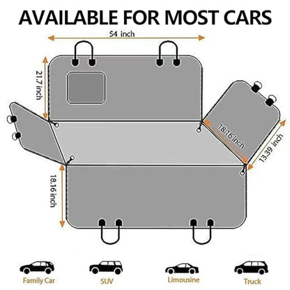 Dog Car Seat Cover for Pets Waterproof Seat Cover Hammock Scratch Proof Nonslip Back Seat Pet Bed Mat for Travel Durable Soft Back Seat Covers for Cars Trucks and SUVs (23.5 x 51 inch) - color: Hammock