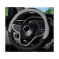 Leather Steering Wheel Cover, 15 Inch Soft Breathable Car Wheel Cover with Anti-Slip Lining, Universal Comfortable Steering Wheel Protector for Most Cars Trucks SUVs (Gray) - color: Gray