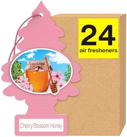 LITTLE Air Fresheners Car Air Freshener. Hanging Tree Provides Long Lasting Scent for Auto or Home. Cherry Blossom, 24 Air Fresheners (Pack of 6) - size: 4 Count (Pack of 36)