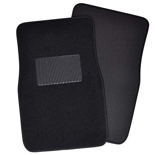Motor Trend Premium Inter-Lock Backing Carpet Car Floor Mats - Front & Rear, Thick & Durable Auto Protection, Fits Most Cars Truck SUV Coupe Sedan - color: Black