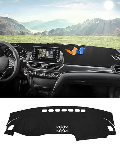CARTIST Dashboard Cover Mat for 2018-2020 2021 2022 Honda Accord Accessories Dash Cover Flannel Dash Mat Sunshade Glare UV Rays Protector