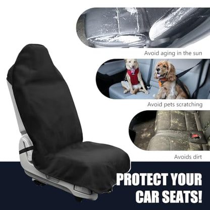 Car Towel Seat Cover, Waterproof Non-Slip Automotive Seat Protector for Gym Swimming Kid Pet, Universal Washable Seats Cover from Sweat Food Dirt for Car Truck Van SUV (Black)