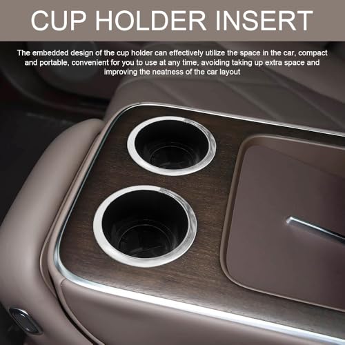 2PCS Cup Holder Insert, Automotive Cup Holders, Large Capacity Plastic Vehicle Cups Holder Insert Replacement, Portable Recessed Plastic Vehicle Drink Can Adapter Universal for RV Boats Sofas