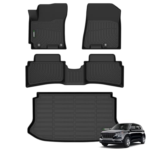 ANBINGO®-Floor Mats & Cargo Liner for Hyundai Venue 2026 2025-2020（Cargo Mat Only for Upper Position） All Weather Car Floor Mat for Hyundai Venue SE/SEL/Limited,Venue Accessories Black - size: Venue 20-26 Set（Cargo for Highest）