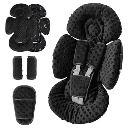Generic Infant Car Seat Insert Compatible with Mamaroo Swing & Graco Swing and Infant Car Seat, Newborn Insert Baby Head Body Support, Reversible Design, Breathable Soft Fabric, 1Pcs - Dot, Black - color: Dot, Black